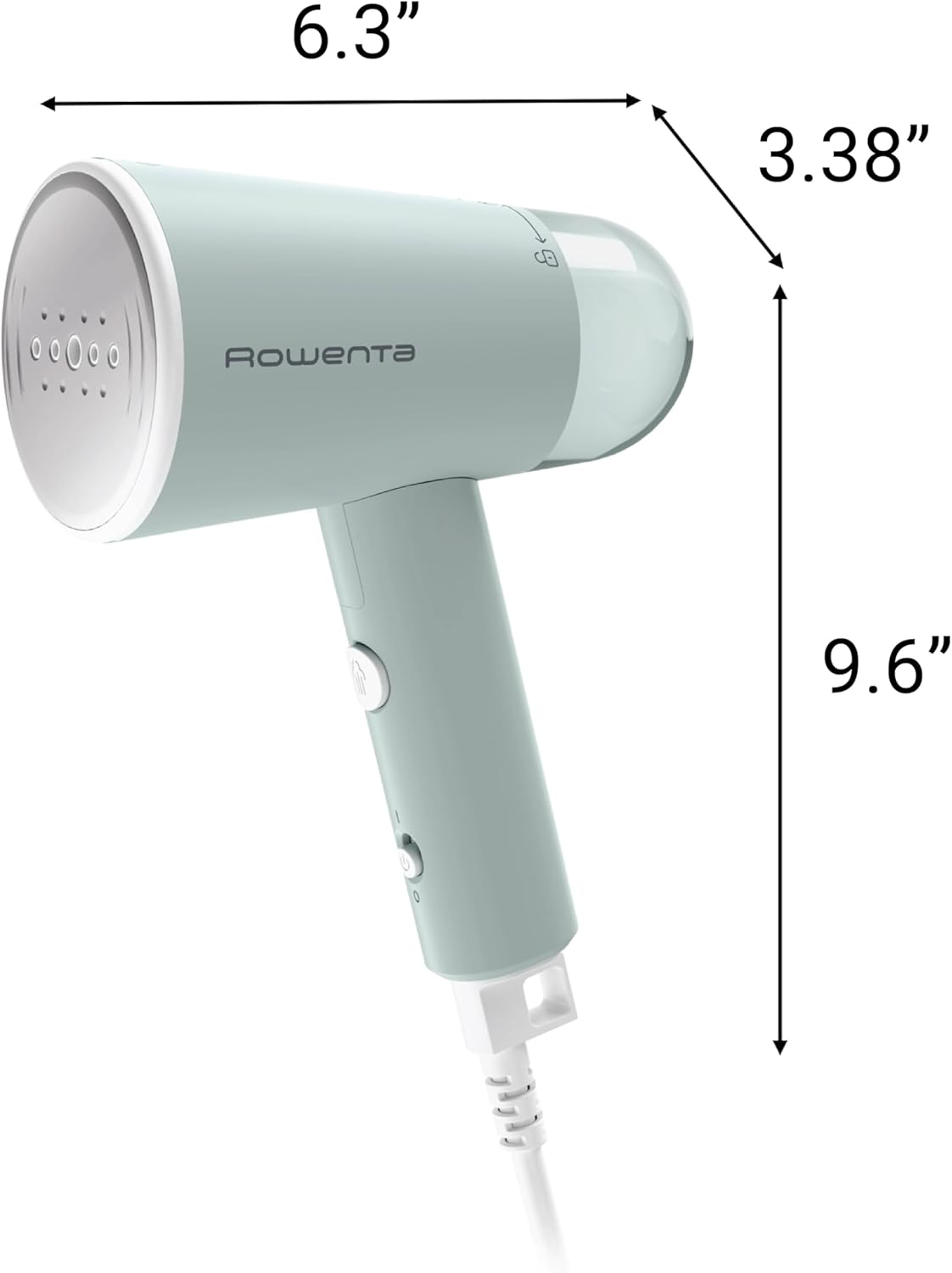 Rowenta Mini Travel Steamer - Portable Handheld Clothes Steamer with 2.3 Oz Tank, 1100 Watts, Green