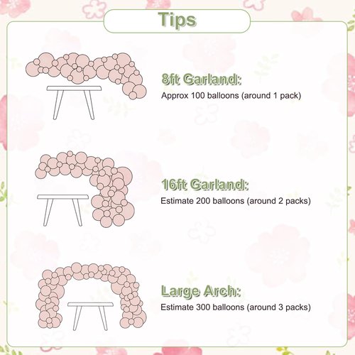 Sage Green Pink Gold Balloon Arch Kit 132Pcs Sage Green Pink Peach Ivory White Gold Clear Balloons for Boho Wildflower Baby Shower Bridal Shower Birthday Party Tea Party Decorations