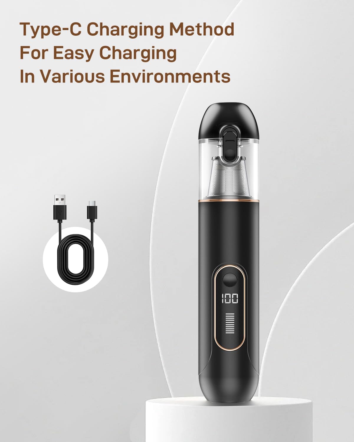 Skiennix Handheld Vacuum | Cordless Car Vacuum with 20000Pa Suction - Portable & Rechargeable for Home & Pets