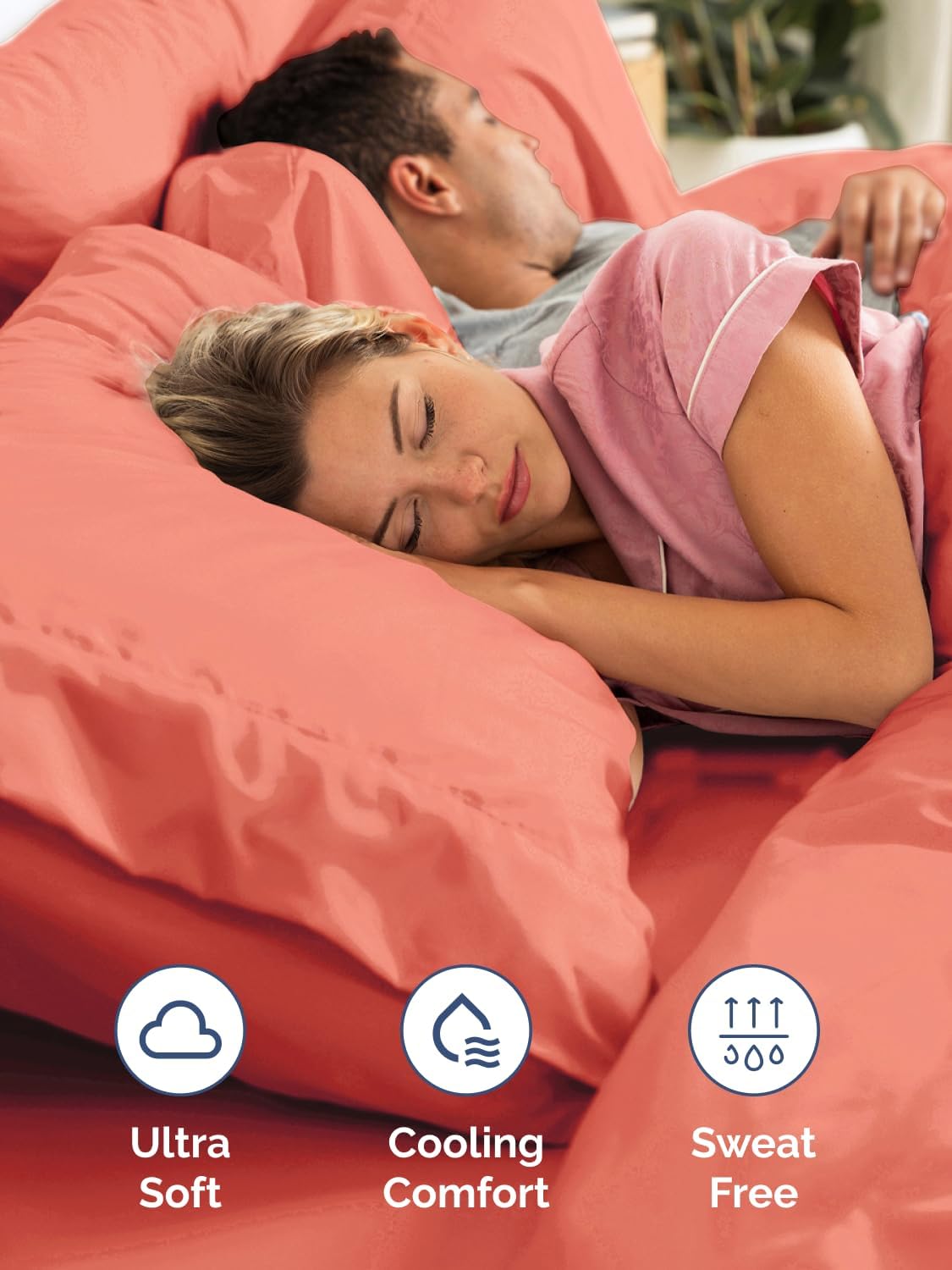 Skiennix Extra Deep Twin Sheet Set - 4 Piece Breathable Cooling Sheets - Luxurious Coral Bedding for All Ages