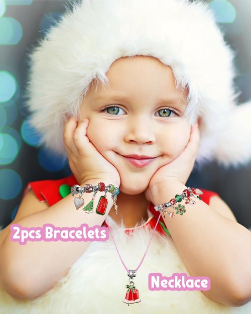 Advent Calendar 2025 | Jewelry Making Kit for Girls - DIY Charm Bracelet Countdown to Christmas