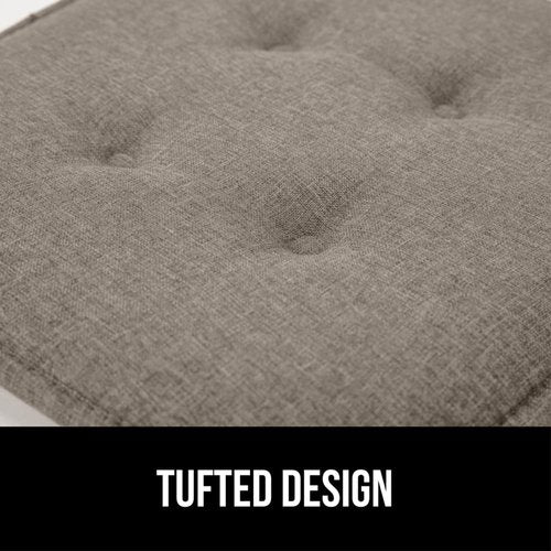 GORILLA GRIP Slip Resistant Tufted Chair Cushions, No Ties Required, Memory Foam Pads for Dining Room Kitchen Table, Office, Rocking Chairs, Plush Seat Cushion Pad, Home Decor, Set of 4, 16x17, Beige