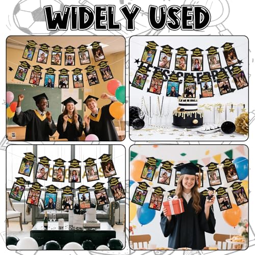 Graduation Photo Banner 2026 - Pre-Assembled Picture Garland for Party Decor