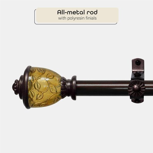 Achim Home Decor Camino Lincroft Decorative Window Curtain Rods - Telescopic, 48-86 Inches, Lightweight & Easy to Install