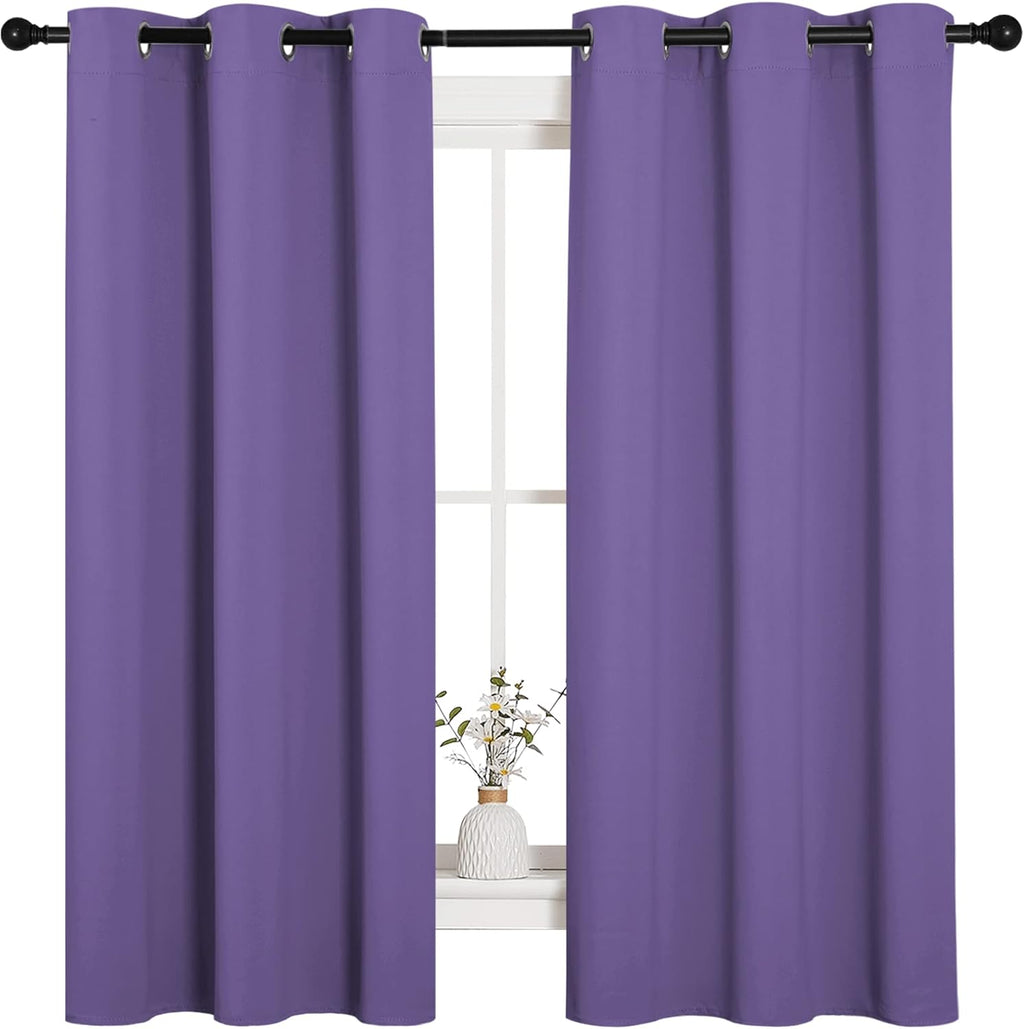 NICETOWN Blackout Curtains - Lilac Purple Thermal Insulated Drapes for Bedroom | 42 x 63 Inches (1 Pair)