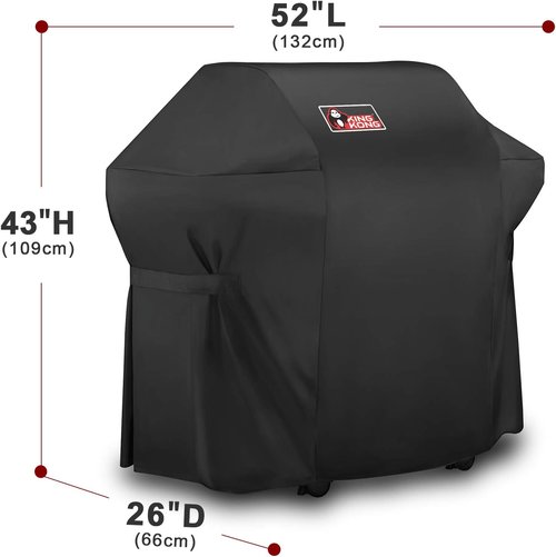 Kingkong 7106 Grill Cover for Weber Spirit 200/300 Series - Includes Grill Brush, Tongs & Thermometer