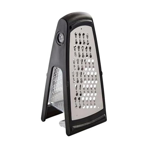 Farberware Professional Stainless Steel Grater with Container, Coarse and Fine Blades, Nonslip Base, Easy-Grip Handle, Dishwasher Safe