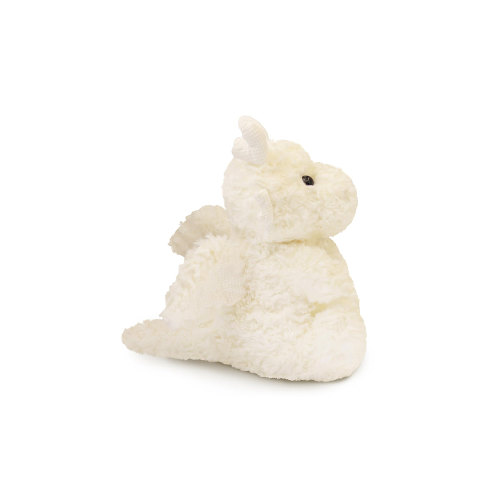 Soft Little Flying Dinosaur Stuffed Plush Pillow, Adorable White Dragon Plush Toy and Birthday Present for Kids, Adults and Collectors(White/7.9in)