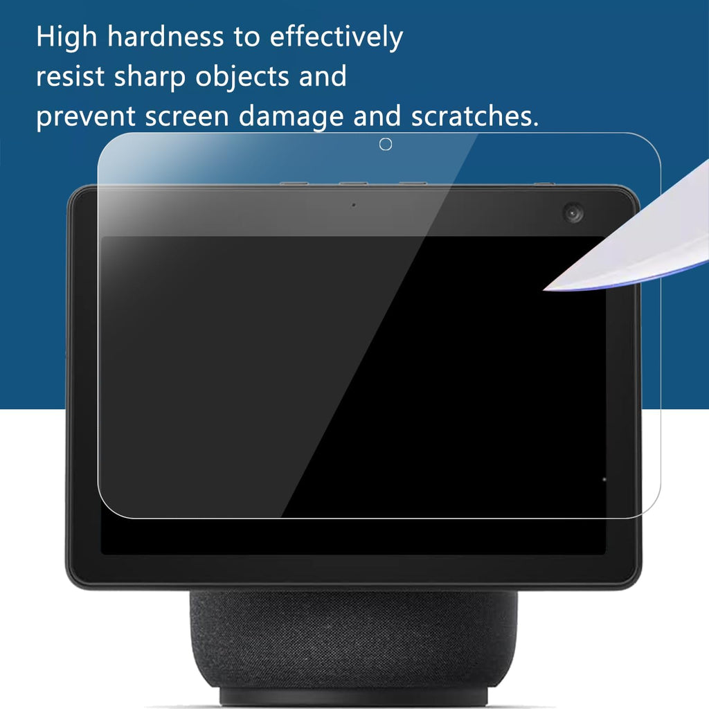 MUBUY-GOL Glass Screen Protector | Ultra HD Clear, 9H Hardness, Scratch Resistant - 2 Pack for Echo Show 10.1 (3rd Gen)
