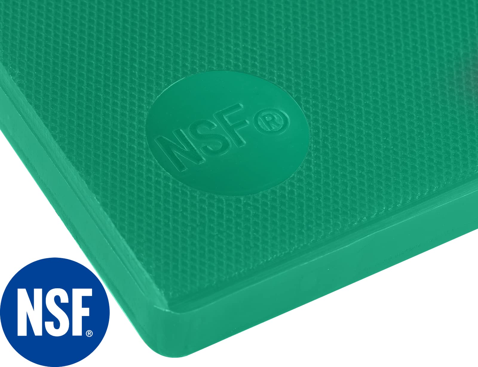 CURTA 2-Pack Green Cutting Boards for Kitchen, 24" x 18" x 0.5" Color Coded Plastic Chopping Board with Anti Slip Surface Dishwasher Safe