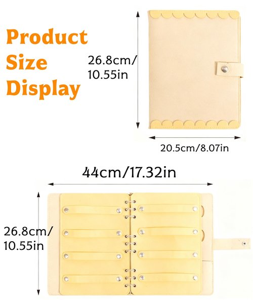 Aiqriwv Felt Hair Accessories Organizer with 2 Inner Pages, Large Capacity Travel Book-Style Holder for Hair Clips, Headbands, Barrettes（Yellow）