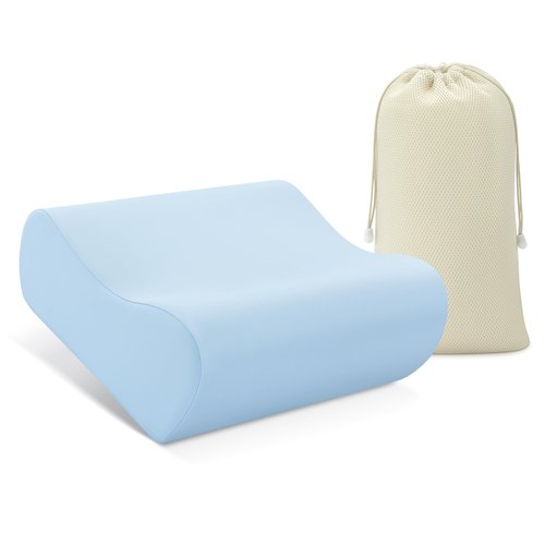 AM AEROMAX Travel Contour Memory Foam Pillow, Cervical Pillow for Neck Pain Relief, Neck Orthopedic Sleeping Pillows for Side, Back and Stomach Sleepers.