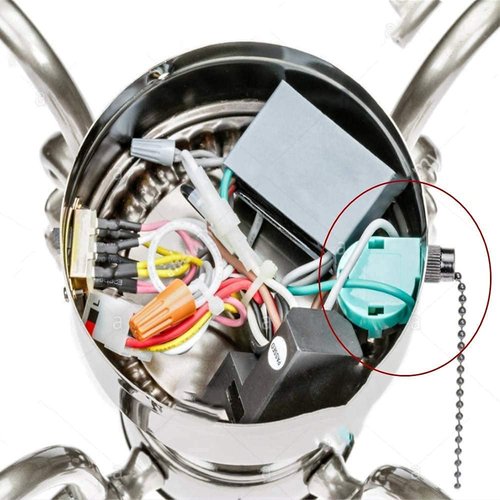 Zing Ear Antique Brass Ceiling Fan Switch 3 Speed 4 Wire Pull Chain Zipper Switch Control ZE-268S6 Replace 3 Speed Control Switch Ceiling Fans, Lamps, Wall Lamps, Cabinet Lights (1)