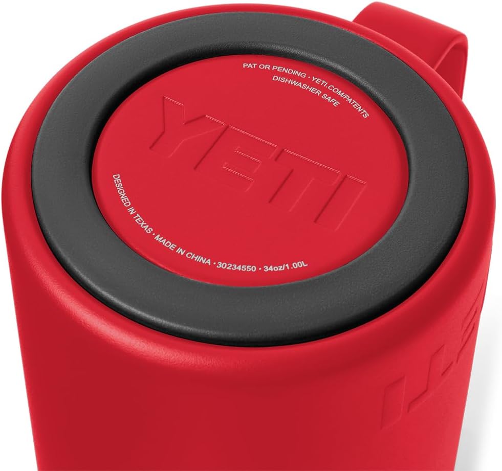 YETI Rambler 34 Oz. French Press Coffee Maker - Durable, Insulated Design in Rescue Red