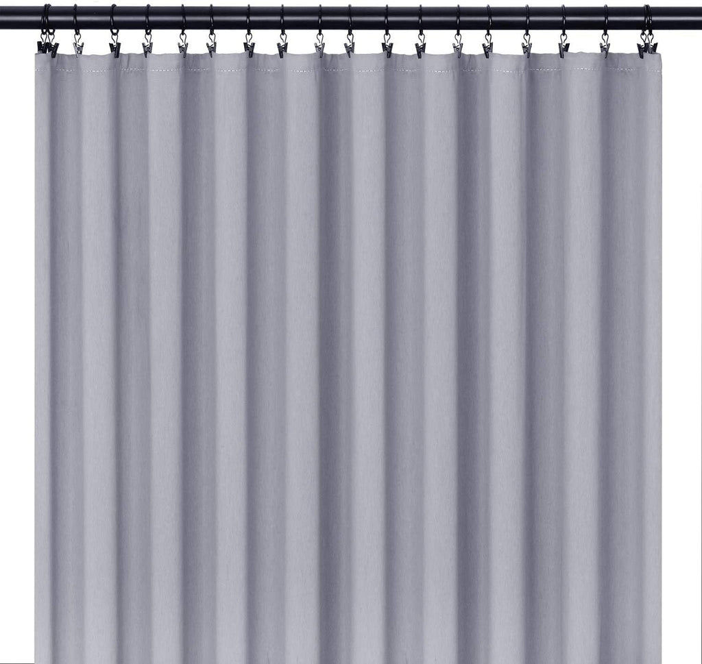 SPLF Metal Curtain Rings - Heavy Duty Rustproof Clips for Drapery | 36 Pack, 1.22 Inch Diameter, Black