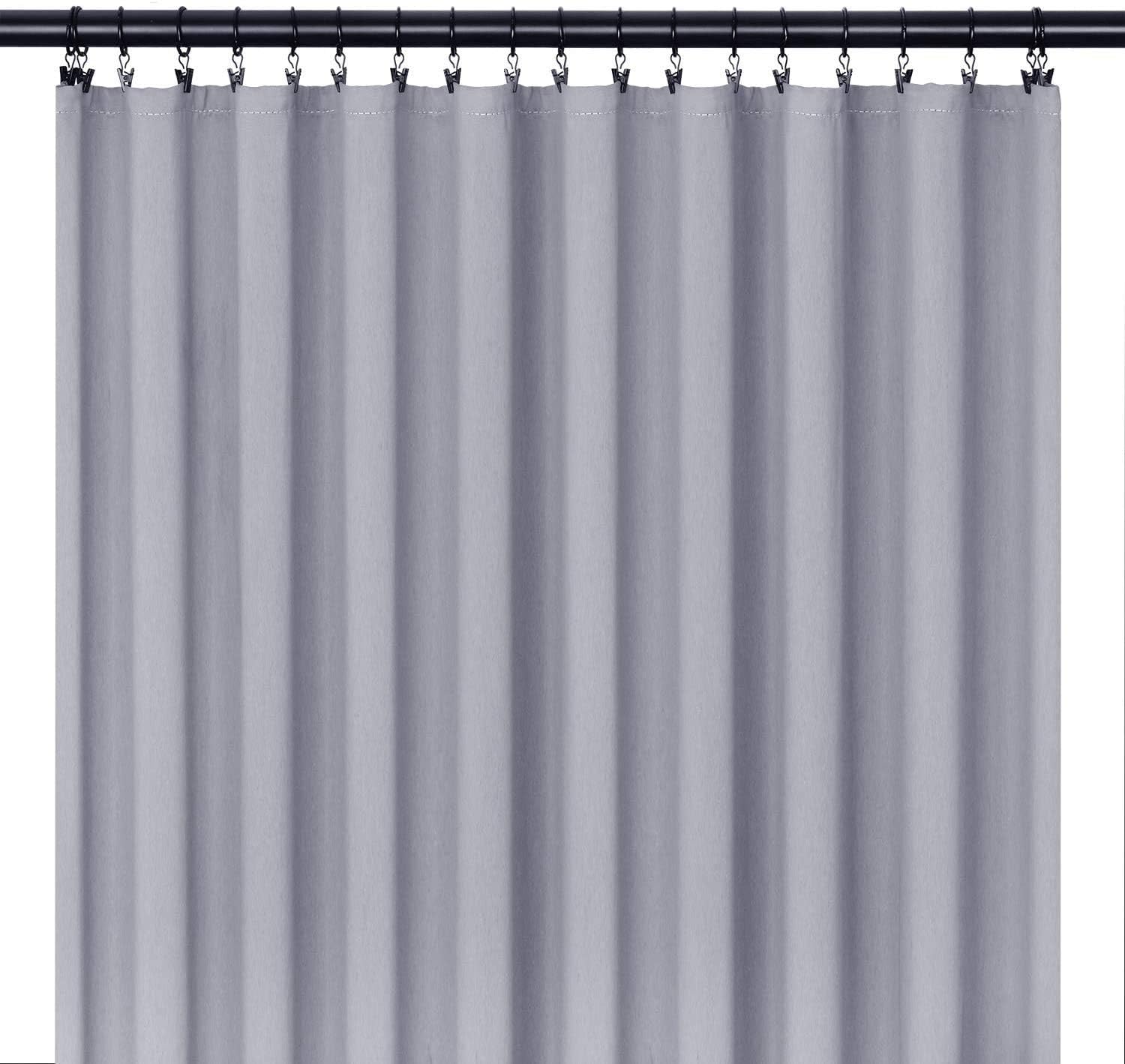 SPLF Metal Curtain Rings - Heavy Duty Rustproof Clips for Drapery | 36 Pack, 1.22 Inch Diameter, Black
