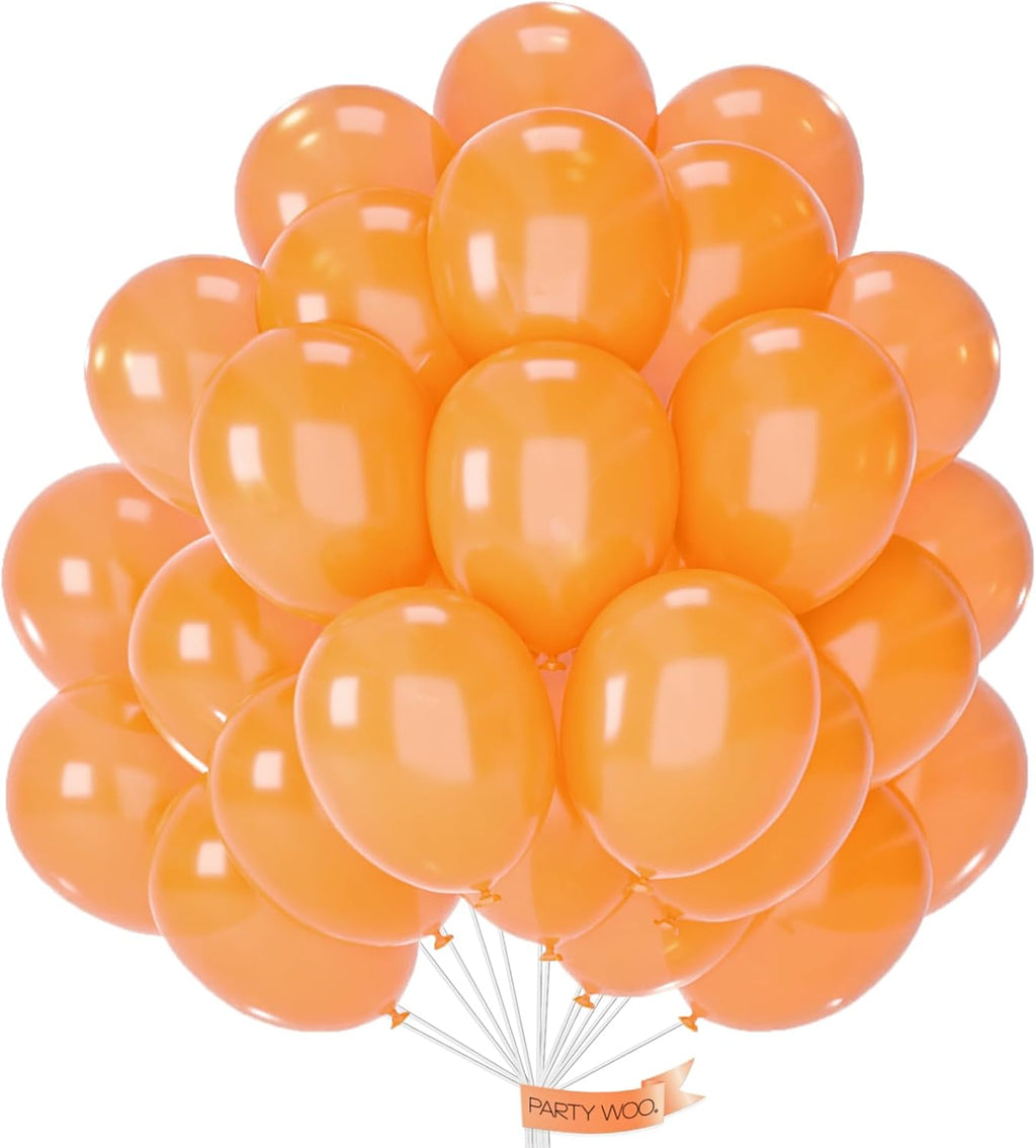 PartyWoo Pearl Orange Balloons - 50pcs 12 Inch Latex Balloons for Fall Celebrations & Events