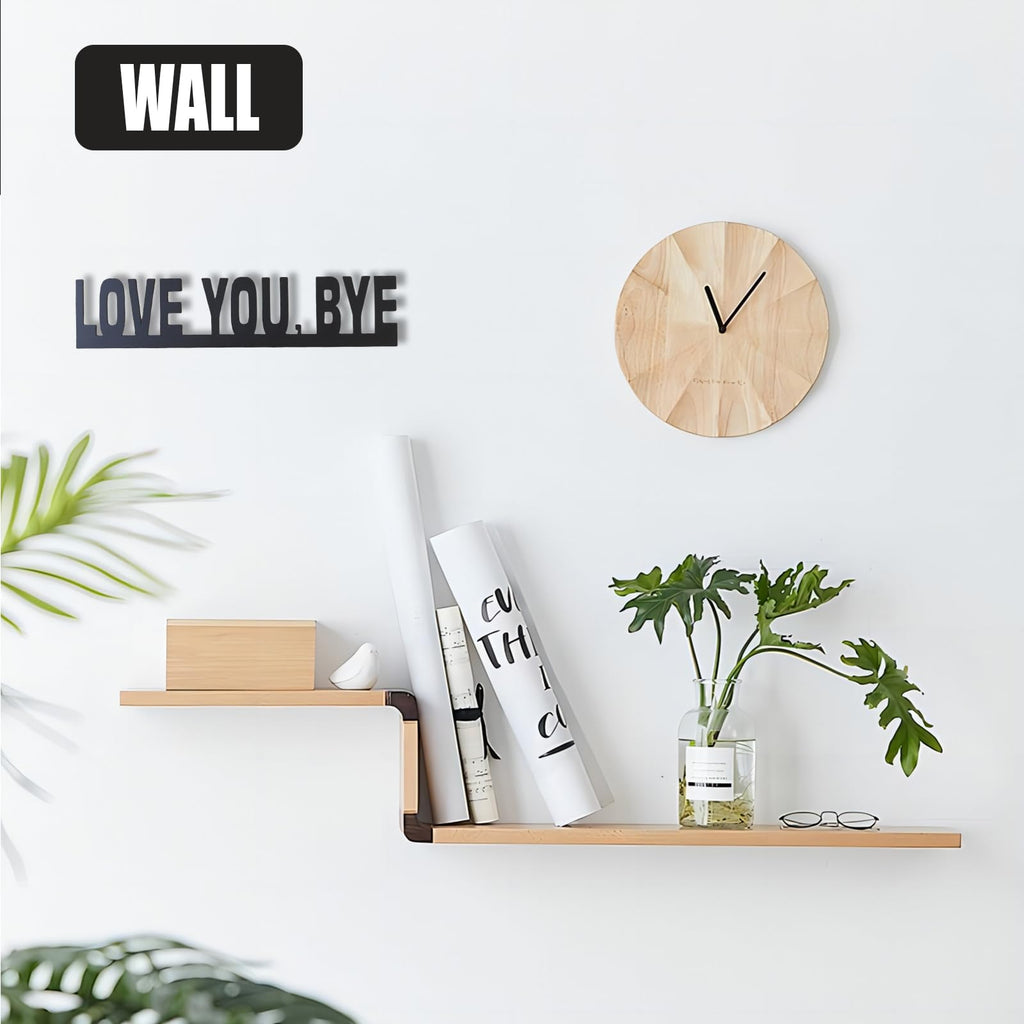 2025 New Year Gift - Cute Metal Door Topper Love You Bye Over Door Frame Decor Corner Sign Black Ornaments Wood Decorations Funny Christmas (LOVE YOU BYE)