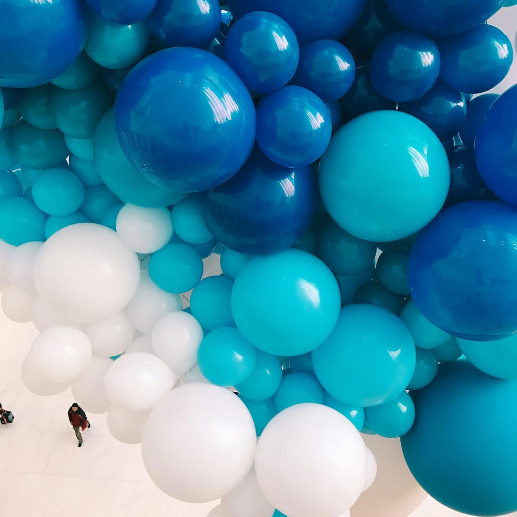 PartyWoo Royal Blue Balloons - 101pcs 12-Inch Dark Blue Latex for Weddings, Baby Showers & More