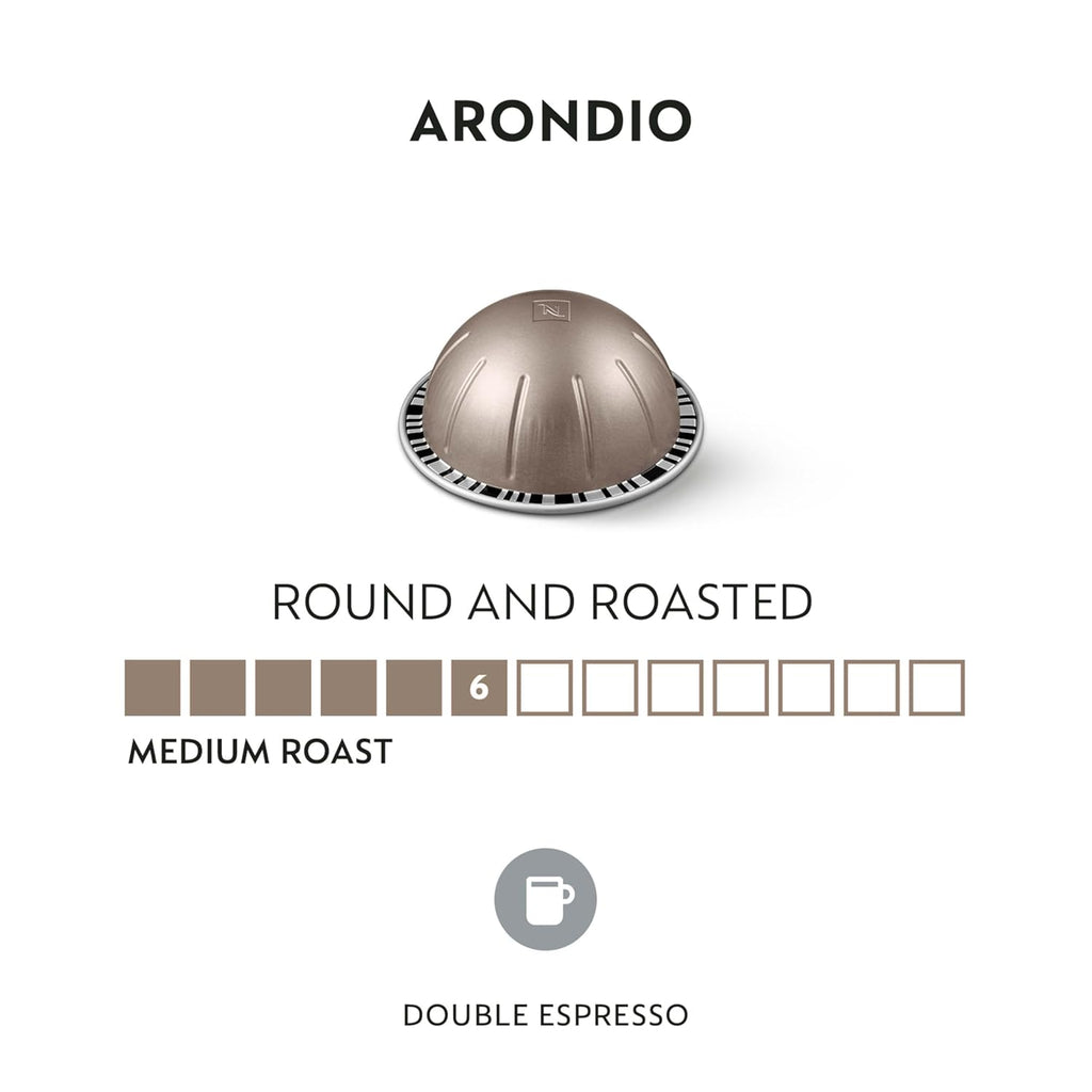 Nespresso Vertuo Arondio Gran Lungo Coffee Capsules - Medium Roast, 30 Count Pods | Brews 5.0oz