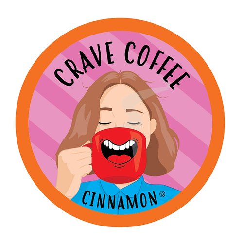 Crave Beverages Flavored Coffee Pods - Cinnamon Single Serve for Keurig K-Cup Brewers | 100 Count