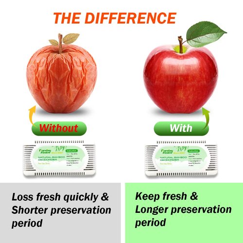 2Packs Fonday Refrigerator Deodorizer Odor Eliminator for Fridges Freezers Coolers Lunch Boxes Bamboo Charcoal More Effective Than Baking Soda