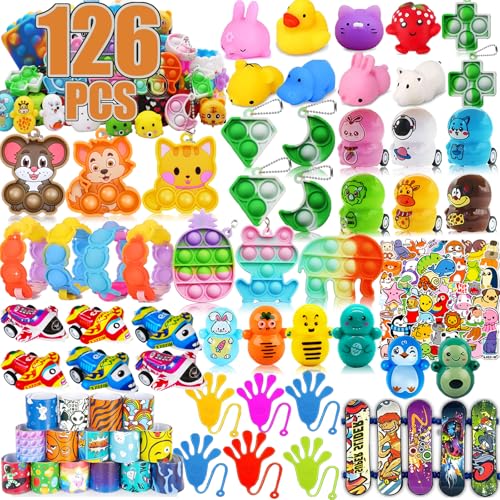 126 Pack Party Favors for Kids - Fidget Toys & Goodie Bag Stuffers