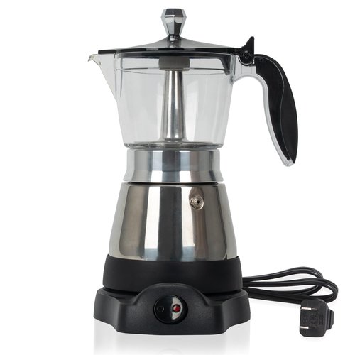 LAOION Cafeteras Electricas Modernas Moka Pot, Italian Coffee Espresso Machine, 6 Cup Cuban Coffee Maker with Detachable Base & Overheat Protection, Greca Electrica De Cafe Gift for Travel