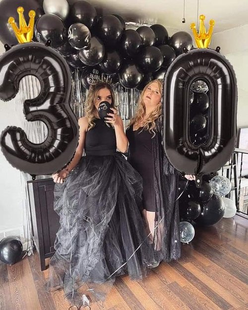 40-Inch Number 3 Balloon by Black | Perfect for 3rd Birthday Party Decorations