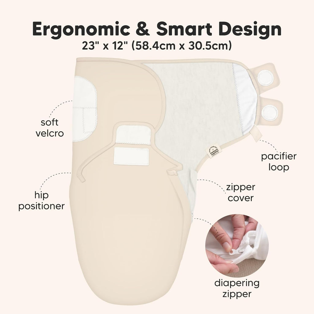 Skiennix Baby Swaddle Sleep Sacks - 3-Pack Zippered Swaddles for Newborns 0-3 Months | Soft & Durable Design