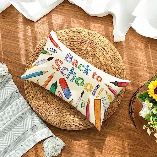AVOIN colorlife Back to School Throw Pillow Cover, 12x20 Inch Decorative