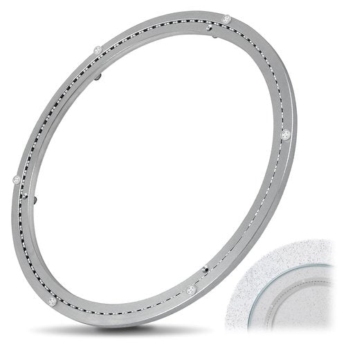 Lounsweer 20 Inch Lazy Susan Hardware Mute Aluminum Alloy Turntable Bearing Large Mute Heavy Duty Swivel Plate 620 Lbs Load Lazy Susan Base Kit Silent Rotating Ring for Dining Tabletop Corner Storage