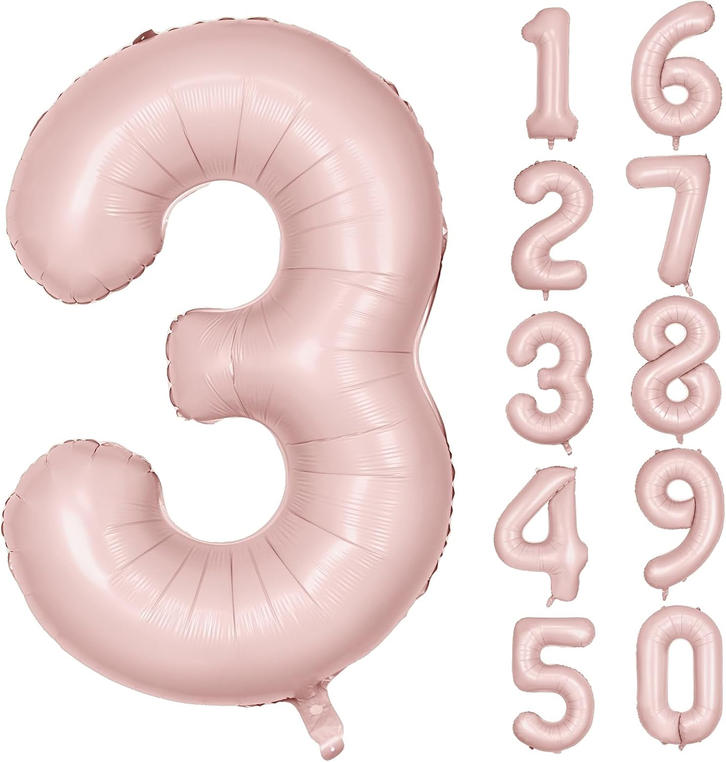 Pink Number Balloons by [Brand Name] - 40 Inch Light Pink 3 Balloons for 3rd Birthday Party Decorations