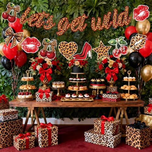 Cheetah Print Banner - Wild Party Decorations for Bachelorette & Birthdays