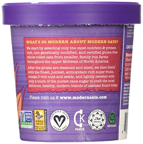 Modern Oats Goji Blueberry Oatmeal - 2.6 Oz, Gluten Free & Vegan