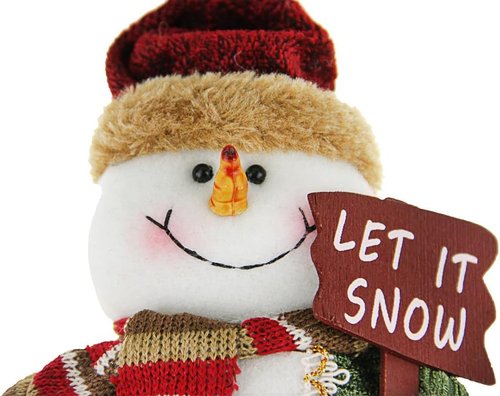 BXT Christmas Holiday Decor - Plush Snowman Shelf Sitter | Cute Santa Claus Gift for Home Decoration