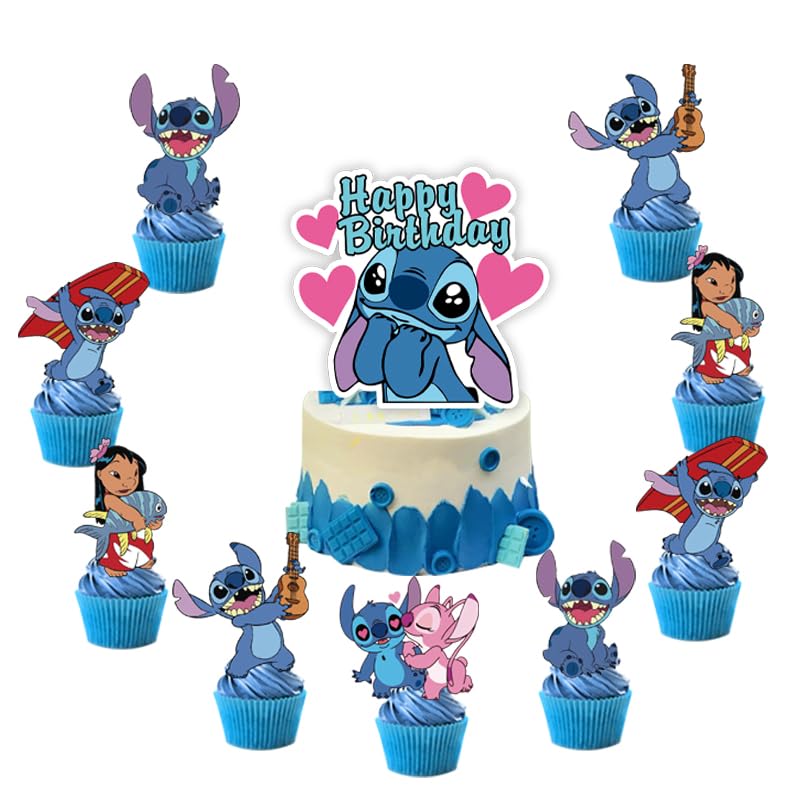 25PCS Cake Toppers for Cupcakes Birthday Party Decorations Losede