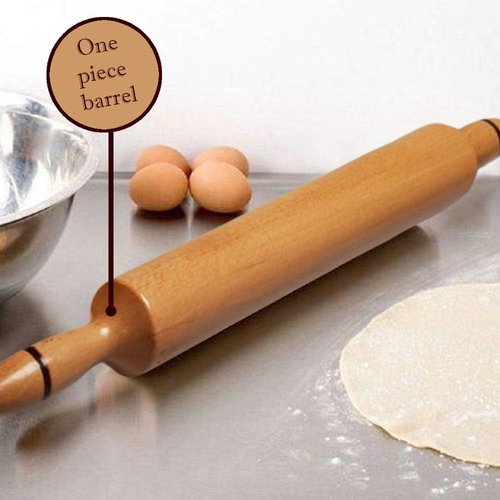 Hardwood Rolling Pin for Baking | Sturdy Handle Pasta Roller - 18.7 Inch Kitchen Utensil