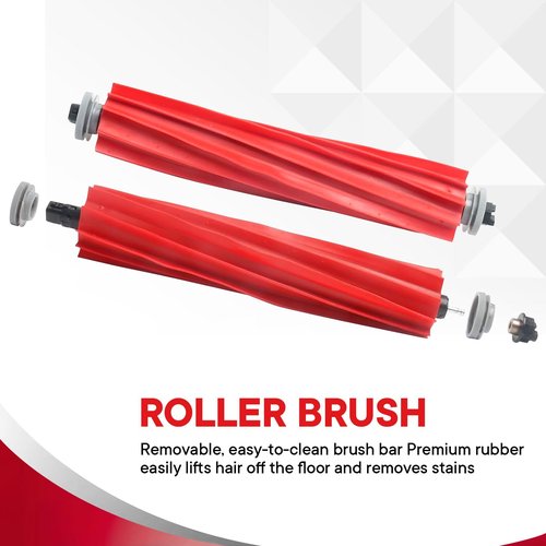 MIXEAL 6 Pack Rubber Brushes Replacement for Roborock S7 Series,QV 35A/35S,Q7 Series,Q Revo Series,Qrevo S/MaxV/Pro/Plus Vacuum Cleaner