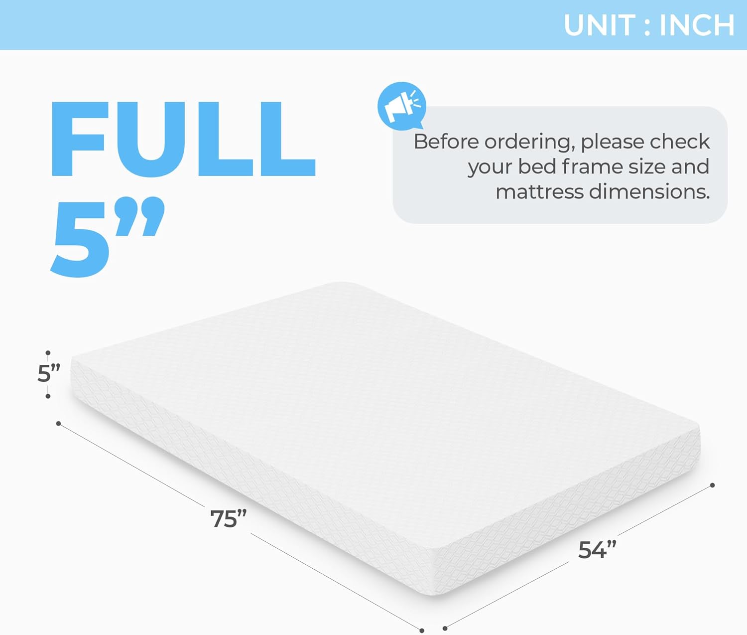 Neo Sleep 5-Inch Full Cooling Gel Memory Foam Mattress - Medium Firm Pressure Relief, CertiPUR-US Certified