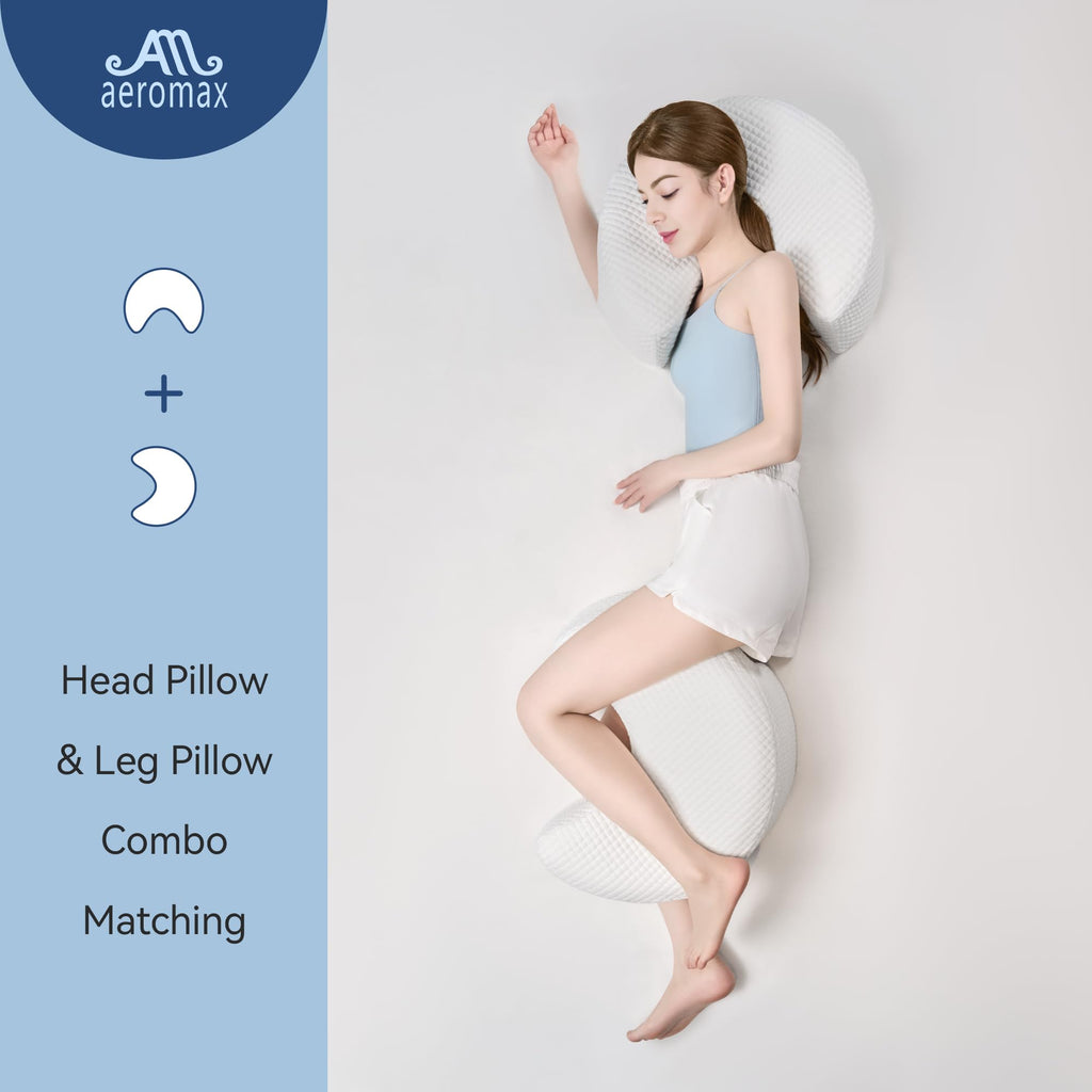 AM AEROMAX Side Sleeping Pillow with Arm Holes - Breathable Memory Foam Pillow for Shoulder & Rotator Cuff Pressure Relief - Ideal for Side Sleepers Who Prefer a Cozy,Body-Hugging Feel