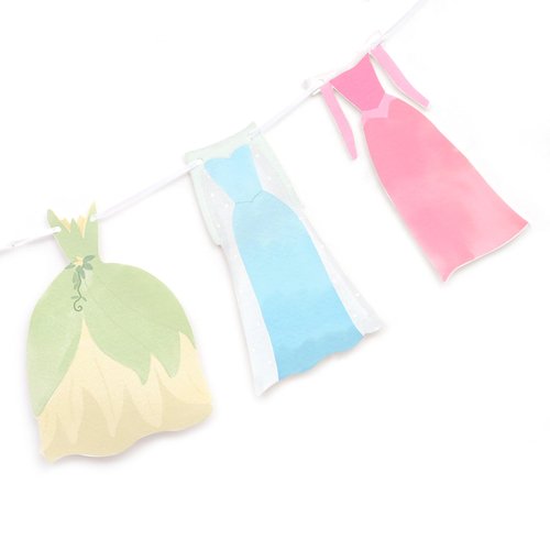 Princess Party Bunting Banner - Princess First Birthday Party Banner,Dress Banner Birthday Decoration, Girl's 1st Party Supplies (banner)