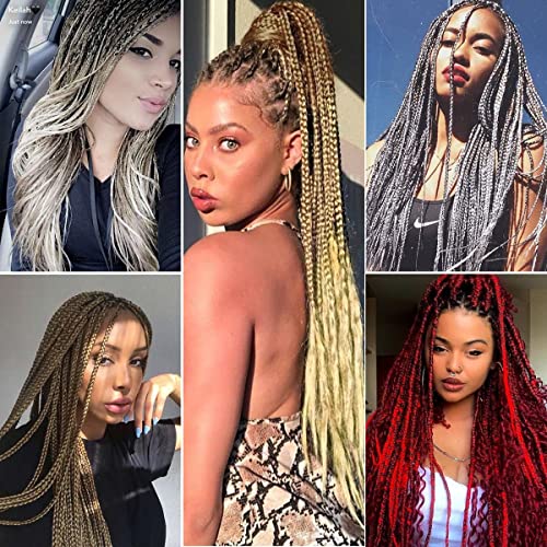 Ombre Pre Stretched Braiding Hair Extensions 26 Inch Blonde 3 Packs
