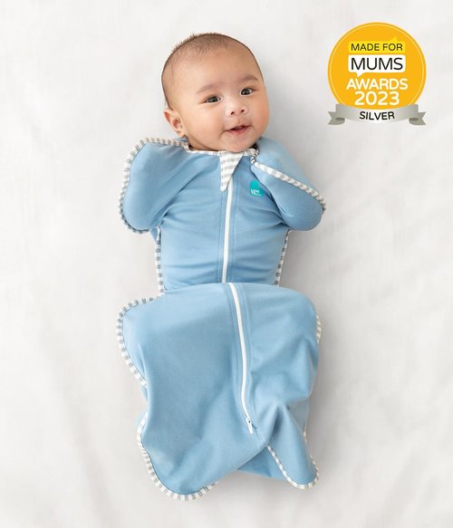 Love to Dream Swaddle UP - Baby Sleep Sack for Newborns 8-13 lbs | Self-Soothing Design in Dusty Blue