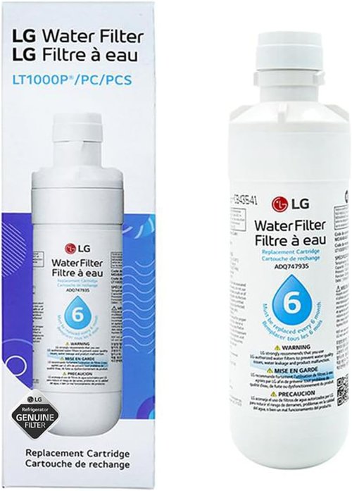 LG LT1000P Refrigerator Water Filter - 6 Month, 200 Gallon Capacity, NSF Certified, White