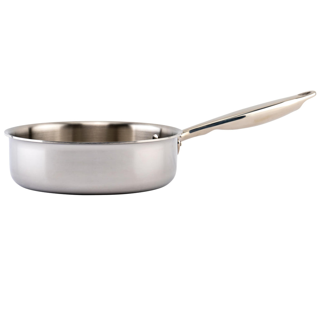 WINCO Tri-Ply Saute Pan, Silver