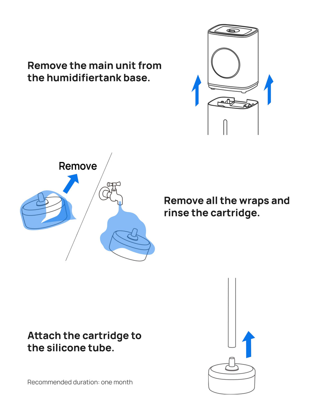 DREO Scale-Inhibitor Cartridge 3-Pack for Humidifiers HM735S, Prevent Mineral Build-up, Extend Humidifier Life, Safe Material