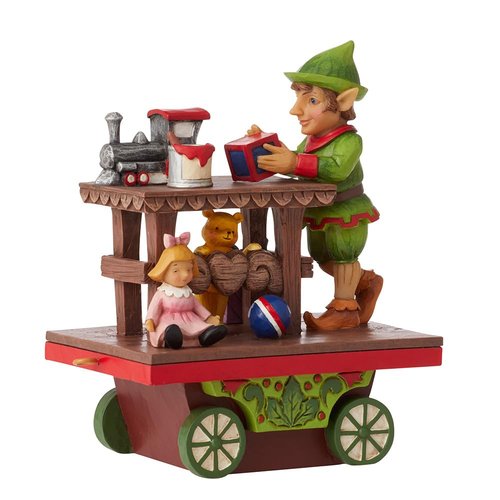 Enesco Jim Shore Heartwood Creek Annuam Train Car Elf with Toys Figurine, 5.125 Inch, Multicolor