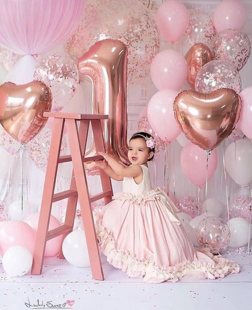 Rose Gold Number 10 Balloon - 40 Inch Giant Balloon for 10th Birthday & Wedding Celebrations