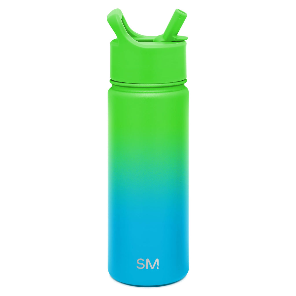 Simple Modern Kids Summit Water Bottle with Straw Lid | Vacuum Insulated Stainless Steel | Reusable Leak Proof BPA-Free Cup for School | 20oz, Surfside